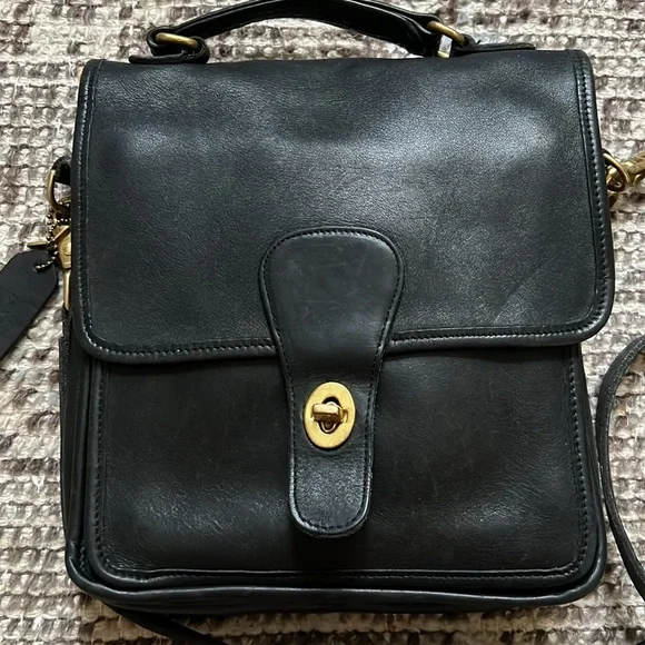 Vintage 90s COACH Station Bag 5130 Black Made in USA EUC - Picture 2 of 12